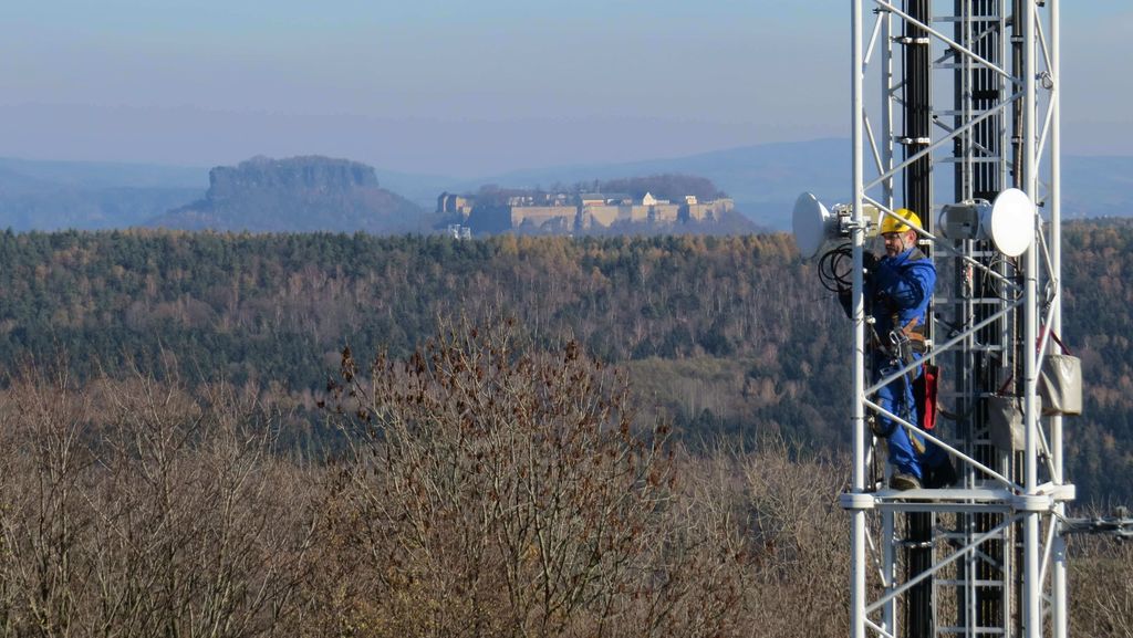Richtfunkaufbau